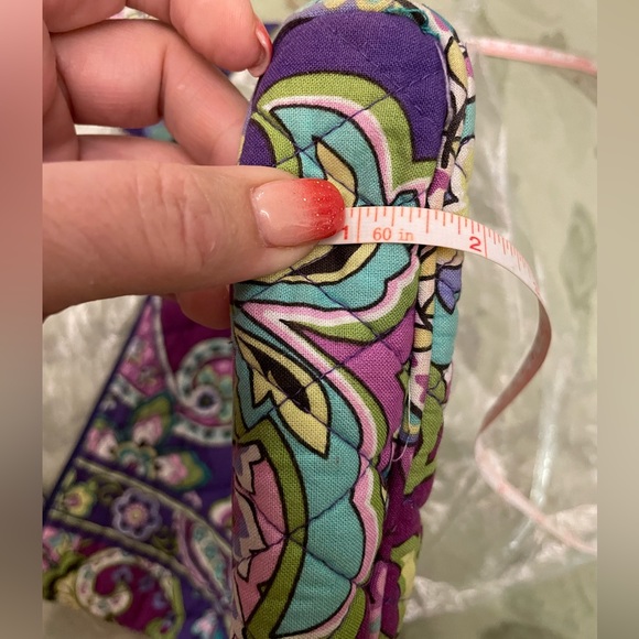 NEW Vera Bradley Retired Hipster Crossbody - Purple Print Heather Purse Bag - Picture 12 of 16